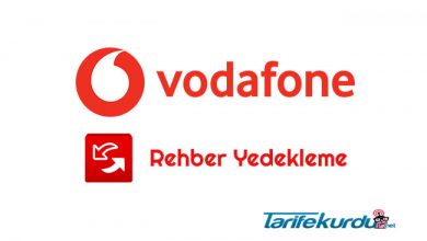 Vodafone Rehber Yedekleme